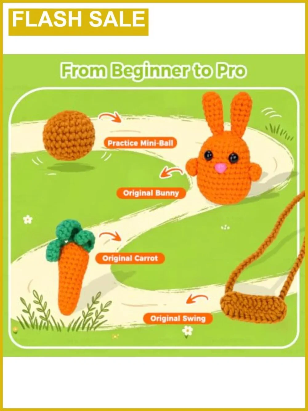Crochet Kit for Beginners Bunny Rabbit DIY Craft Project Gift